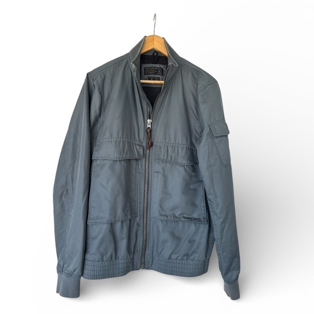 Men's Abercrombie & Fitch Bomber Utility Spring Light Jacket M Lined Gorpcore